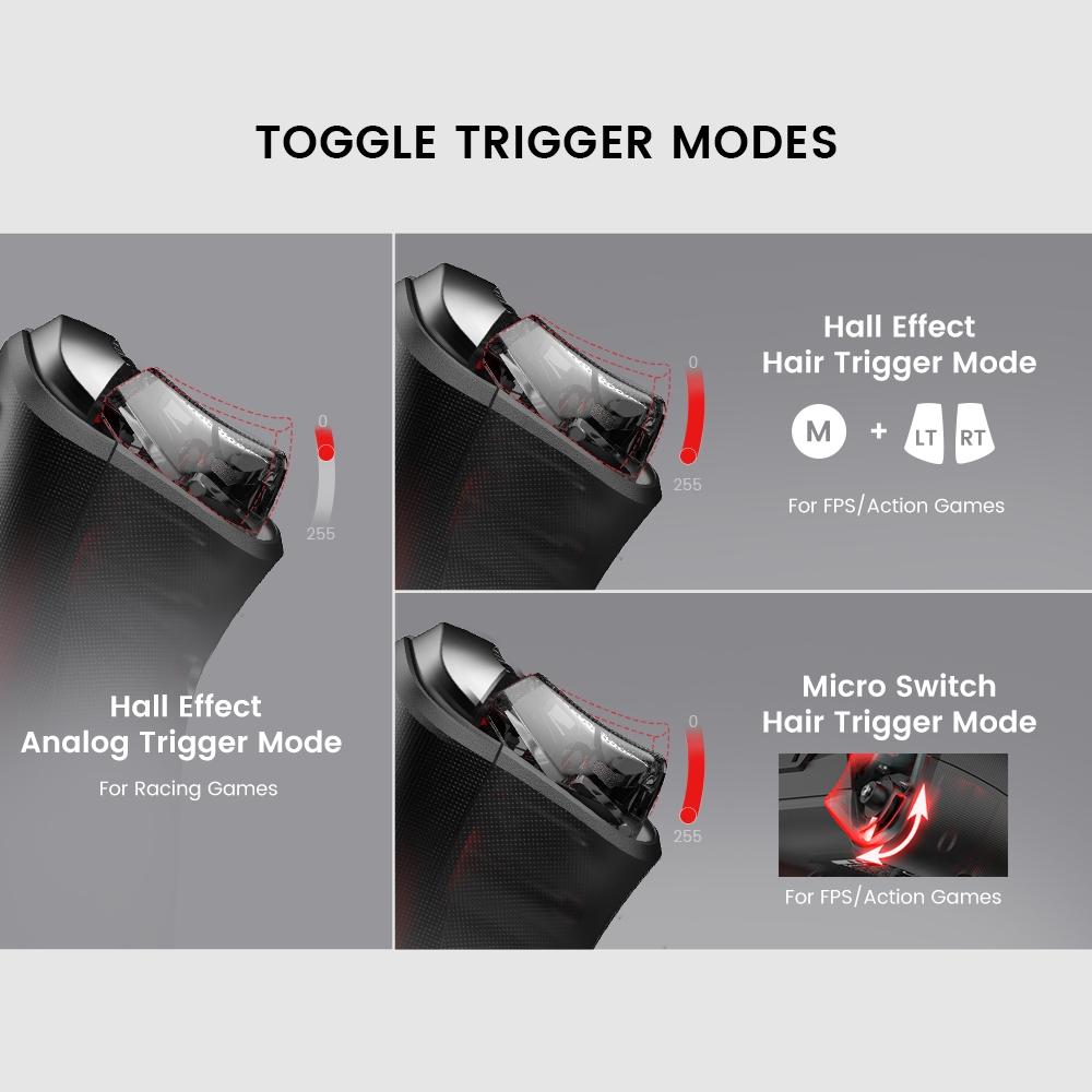 GameSir Cyclone 2 Wireless Controller for PC/Switch/iOS/Android with Mag-Res TMR Sticks, Hall Effect Triggers, RGB Lighting, 6-Axis Gyro GameSir Cyclone 2 Wireless Controller for PC/Switch/iOS/Android with Mag-Res TMR Sticks, Hall Effect Triggers, RGB Lighting, 6-Axis Gyro