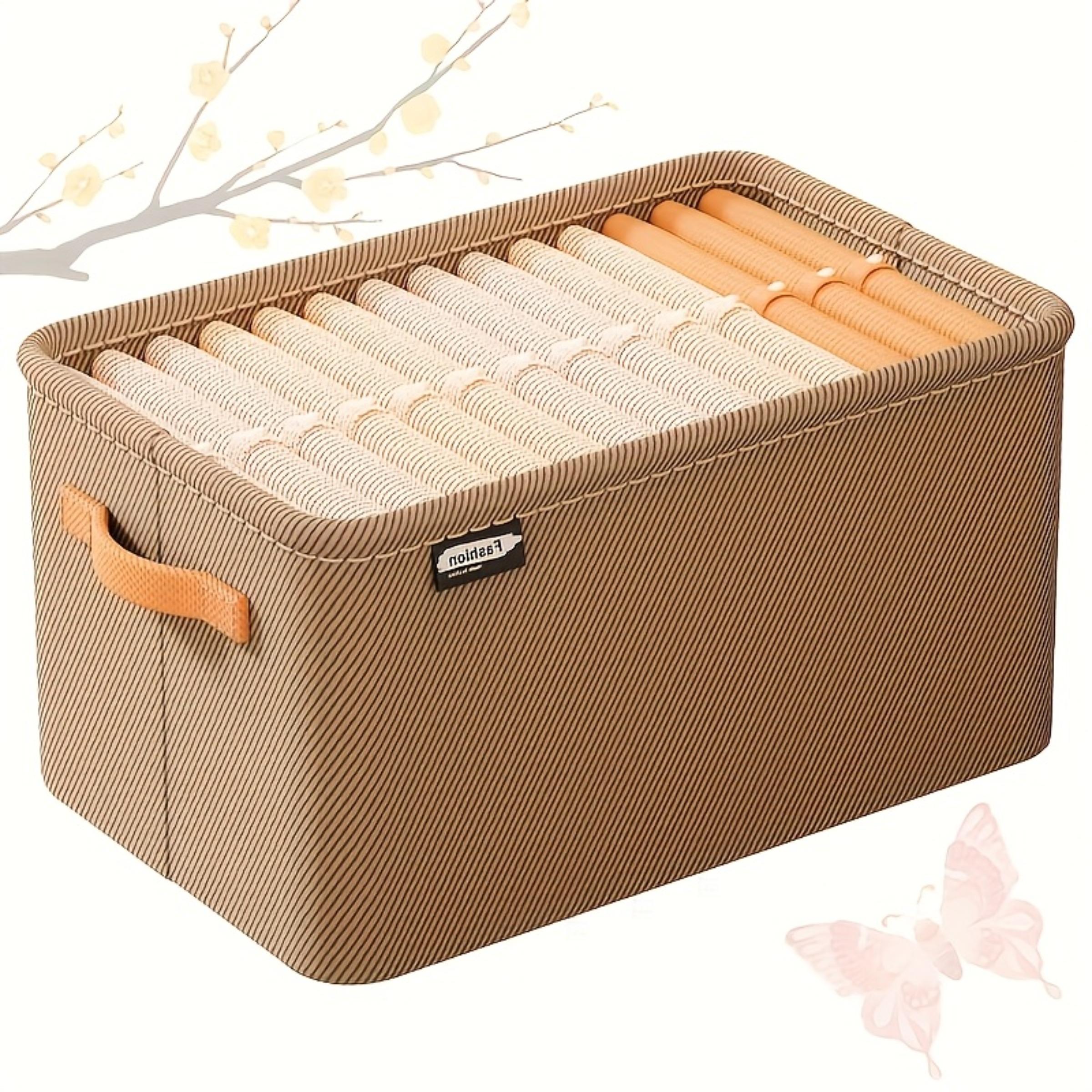 Modern Handheld Storage Box, 1 Count Stackable Storage Basket, Multifunctional Clothes and Toys Storage Box, Clothes Baskets, Suitable for Home, Dormitory, Wardrobe, Organiser