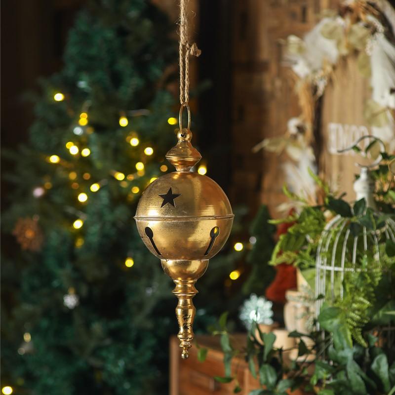 Retro Outdoor Wind Chime Wall-Mounted Decorative Item, Vintage Garden Hanging Ornament, American-Style Courtyard Bell Decoration