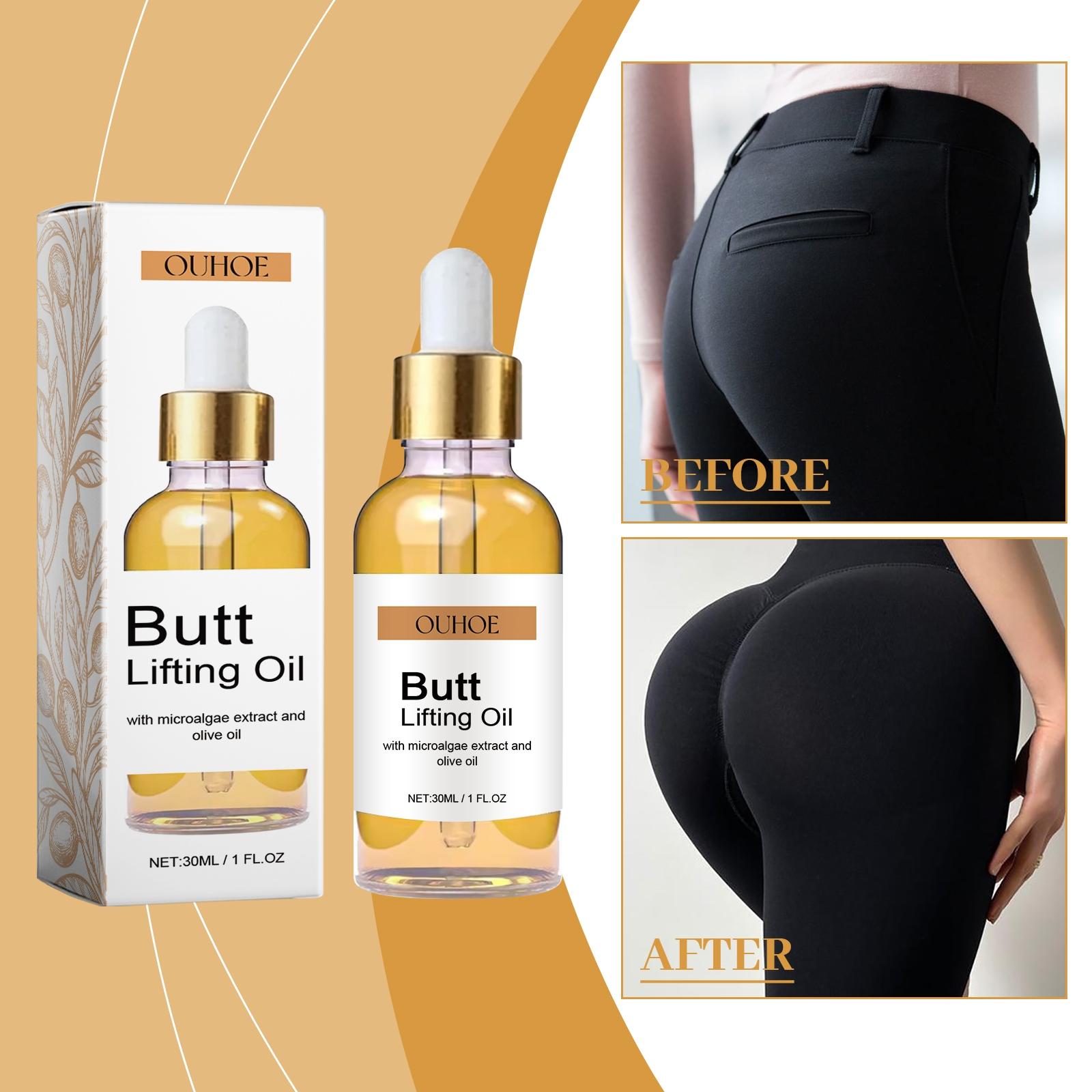 Buttock Care Oil, Nourishing Skin Tightening Elastic Moisturizing Body Lifting Massage Oil, Rich in Olive Fruit Oil, Coffee Extract, Vitamin E