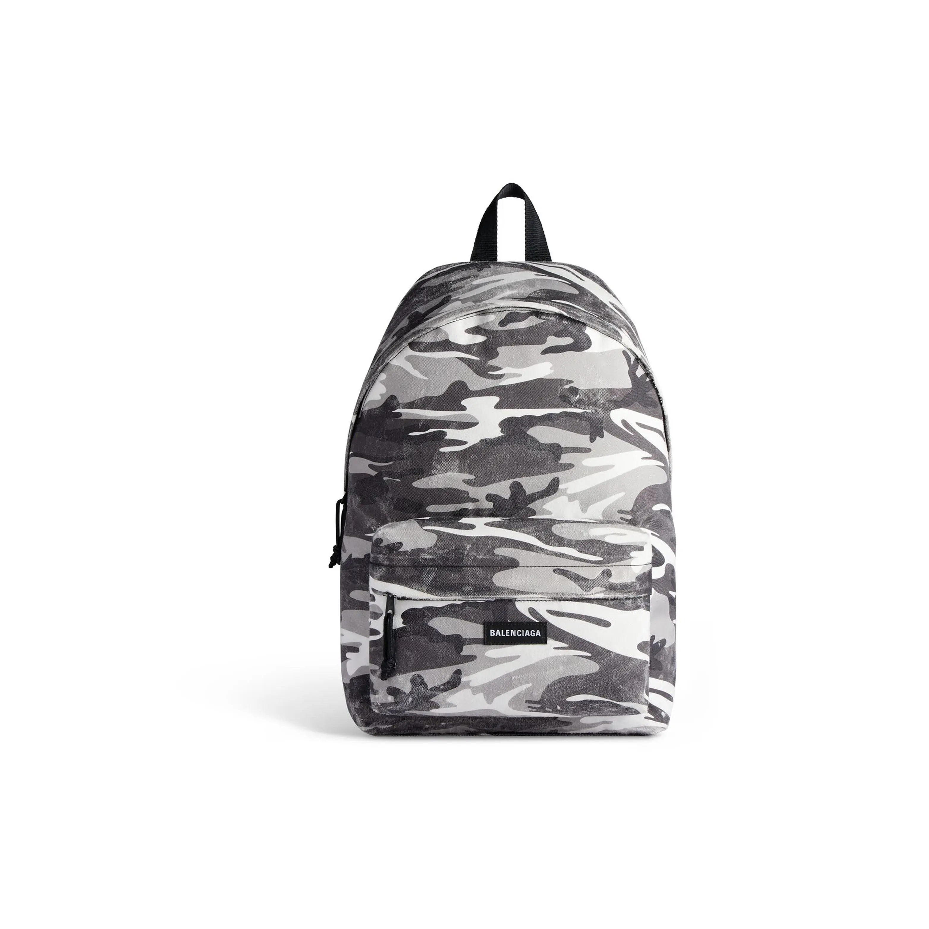 Balenciaga Explorer Camo-Print Fabric Backpack for Women, Logo-Embellished Zip Closure, Multicolor