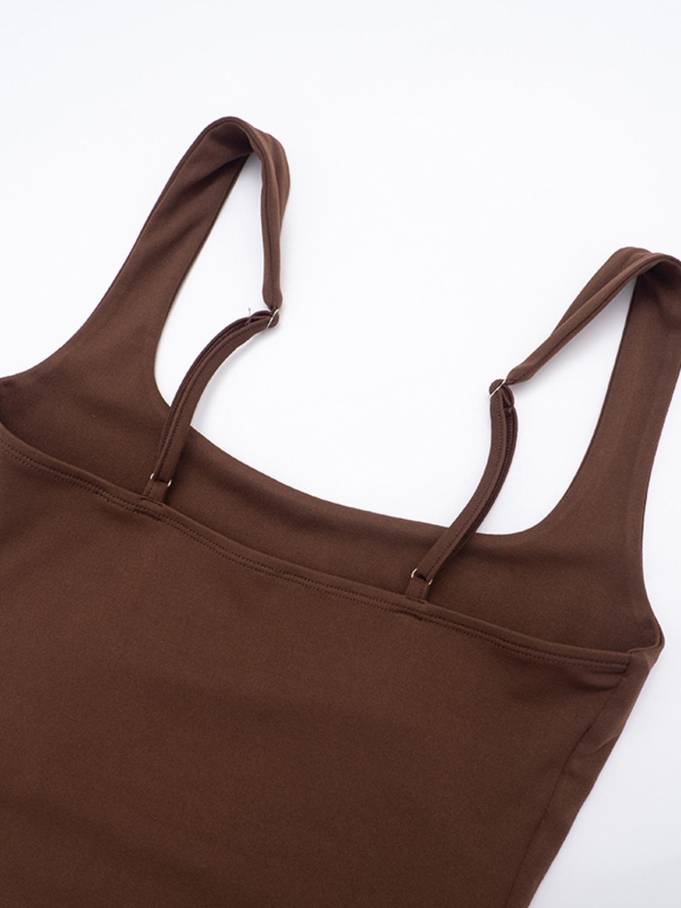 Women's Fashion Solid Color Square Neck Sleeveless Dress, Comfortable Elegant Simple Style, Perfect for Outdoors, Dates, Festivals, Parties, Formal Wear