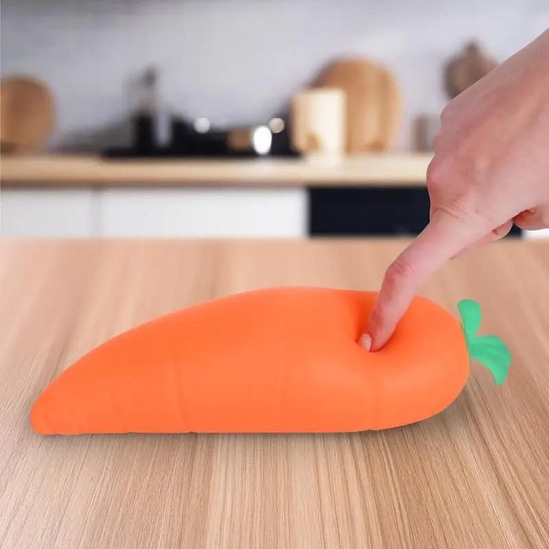 Soft Cute Carrot Stress Relief Toy, 15cm Non-Toxic Material, Squeeze Stretch Twist, Perfect for Kids Teens Adults, Sensory Games Outdoor Activities easter eggs Colorful Gradient Dragon Statue prefilled Pull Back Monster Car and Truck Pack christmas