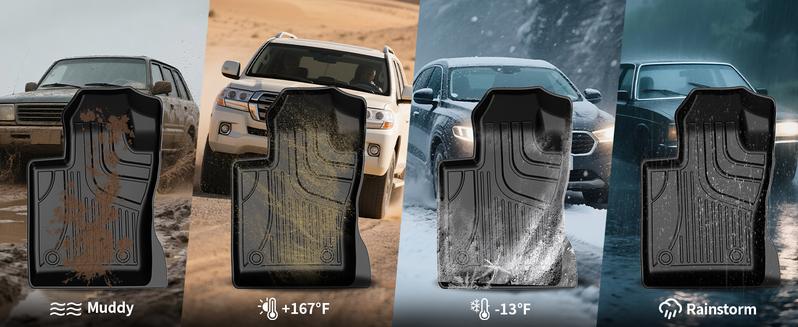 Custom Fit Floor Mats & Cargo Liner Set for Jeep Renegade 2015-2023 | All-Weather Car Floor Liners (1st & 2nd Row) + Trunk Mat | Black Heavy-Duty Protection | Perfect Jeep Accessories!