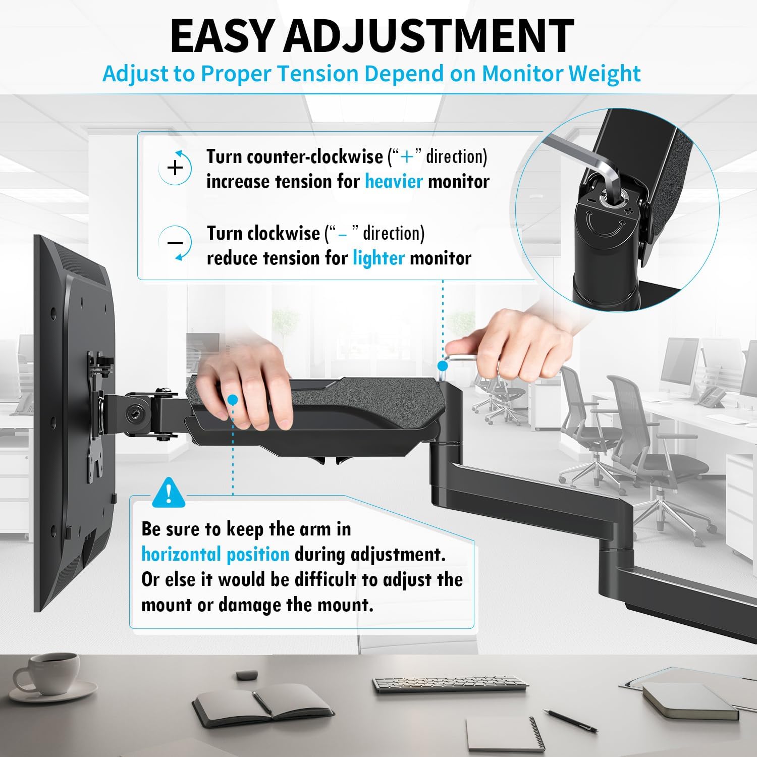 MOUNTUP 17"-27" Triple Monitor Stand Mount MU0006