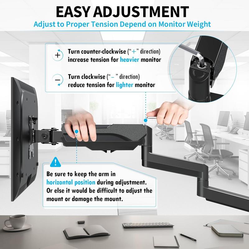 MOUNTUP 17"-27" Triple Monitor Stand Mount MP0006