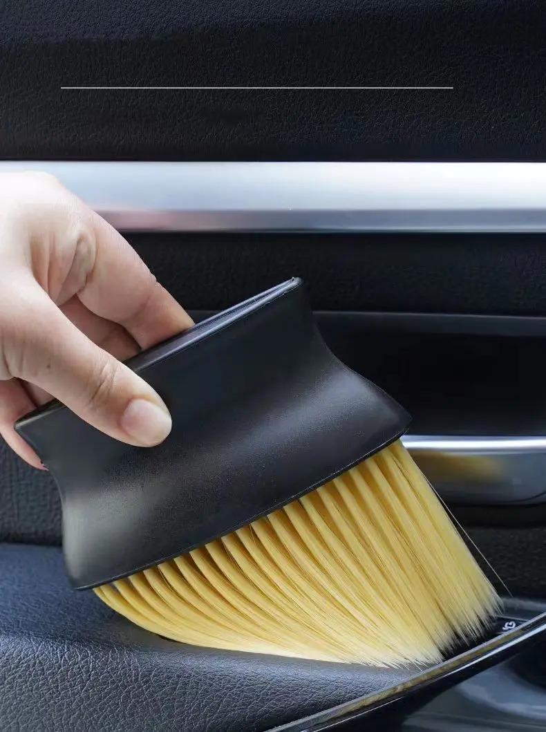 Car Interior Sweeping Dust Soft Brush Car Wash Tool Artifact Car Interior Gap Dust Brush Air Outlet Cleaning Brush