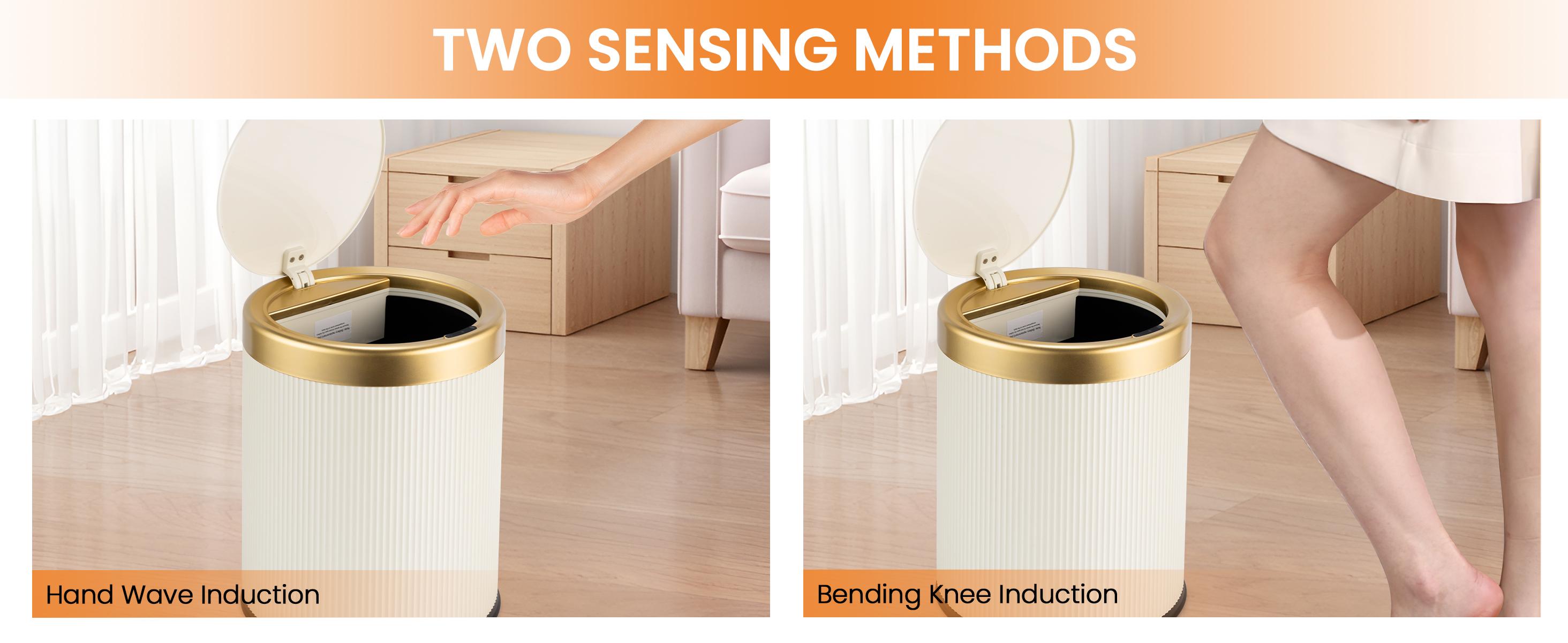 Pukomc Smart Nordic trash bin – touchless sensor, waterproof & compact. Hygienic auto-opening, eco-friendly design