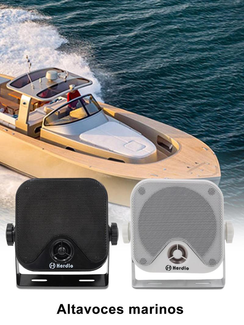 Live-Herdio Waterproof Wall Mount Speaker System Active + Passive Pair Wireless Bluetooth Compatible Indoor/Outdoor Stereo Sound Set with AUX IN--4inches 200 Watts /5.25 Inches 300 Watts /6.5inches 400 Watts