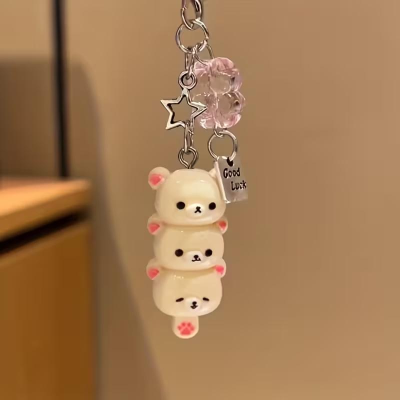 1 Piece Tanghulu Bear Super Cute Bear Mobile Phone Chain Charm & CCD Pendant, Ideal Gift for Friends, Perfect Choice for Valentine's Day to Give to Your Beloved