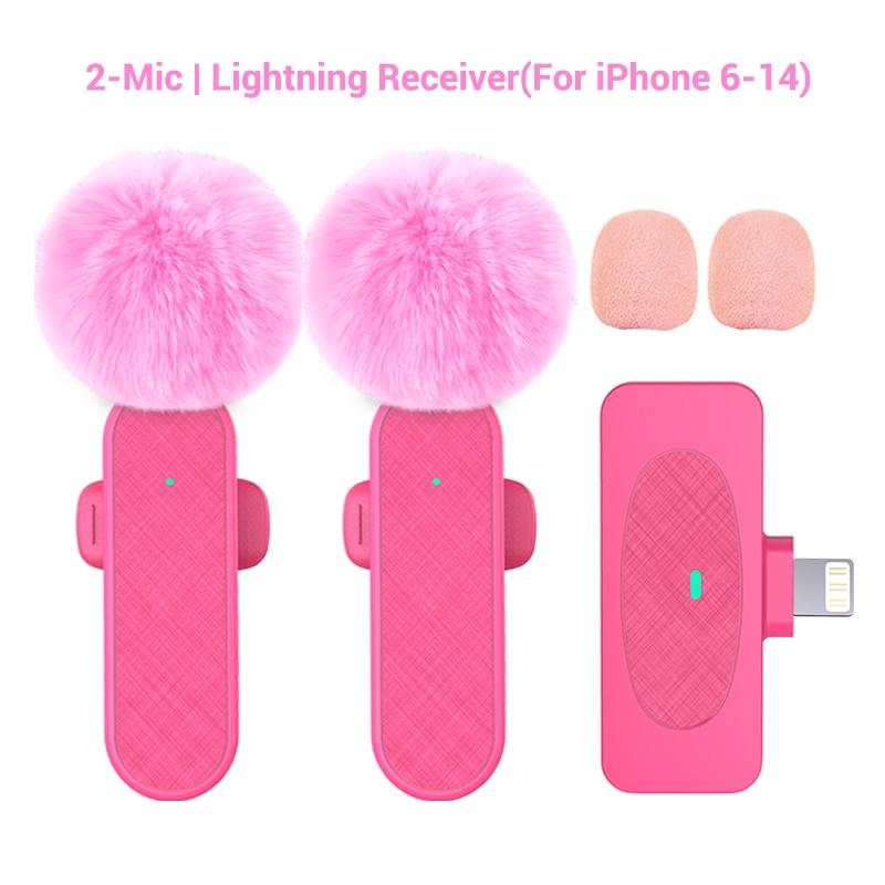 Professional Wireless Lavalier Microphone with Intelligent Noise Cancelling, Plug & Play for iPhone and Android Smartphones, Rechargeable Lapel Mic for Video Recording, Teaching, Interviews and Podcasts