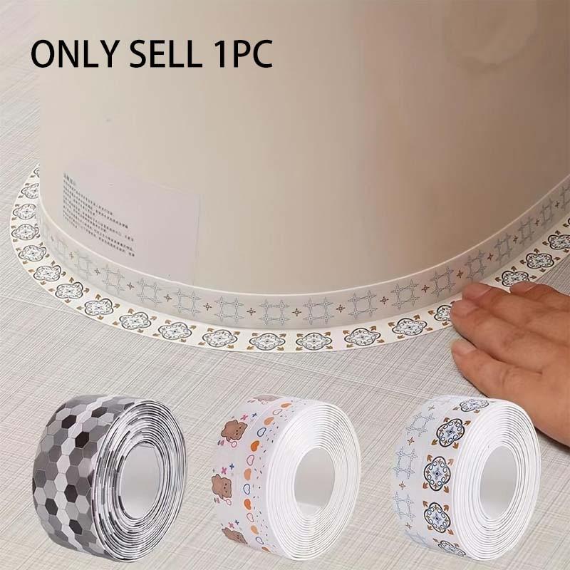 1pc Premium Acrylic Toilet Beauty Seam Stickers - Durable Leak-Proof Protection, Stylish Corner Guard for Bathroom Aisle, Sink & Stove Edge Sealing Strips, Waterproof Self Adhesive - Easy Application, High-Quality Finish