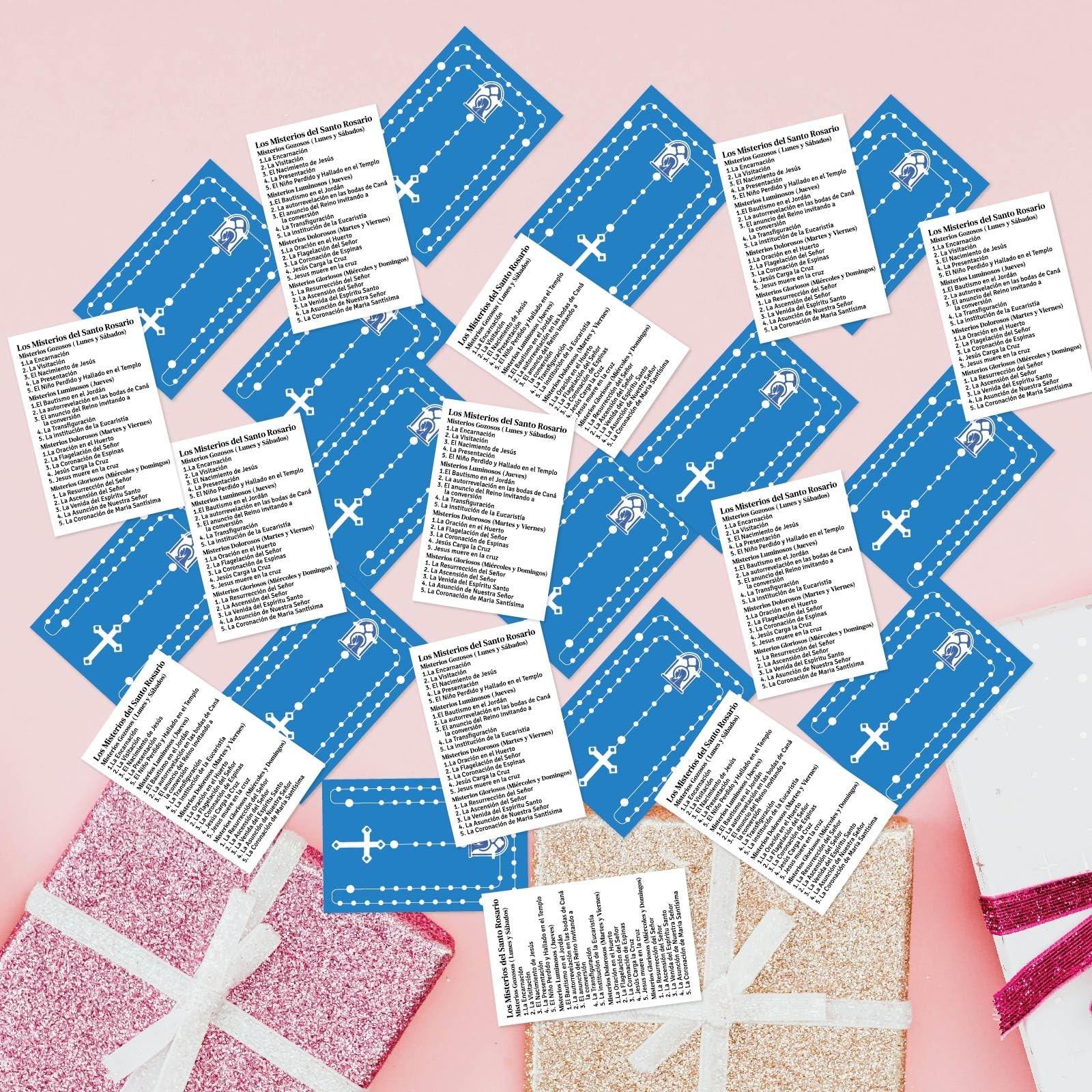 Spanish Rosary Prayer Cards, Gospel Booklets, Roman Road Salvation Bible, Christian Leaflets, Catholic Evangelism Cards, Church Easter Party