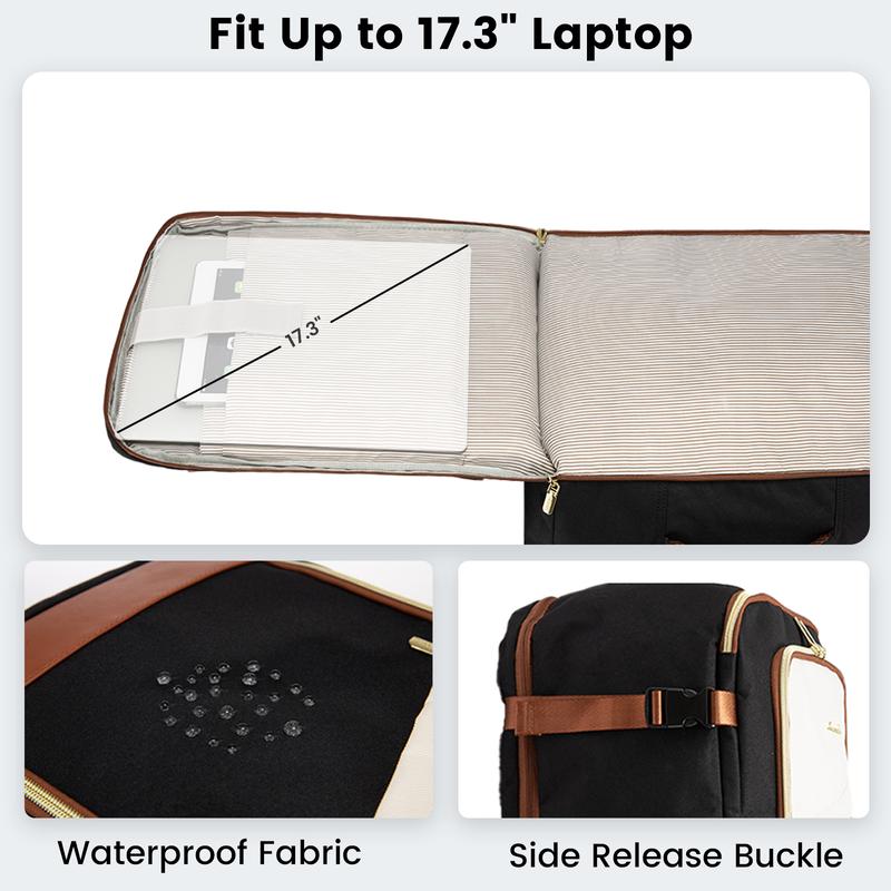 LOVEVOOK  Valentine's Day TSA-Friendly Carry-On Travel Backpack with Laptop Compartment, Spring Glow Up Airline Approved Travel Bag for Camping,Outing,Weekend Trips