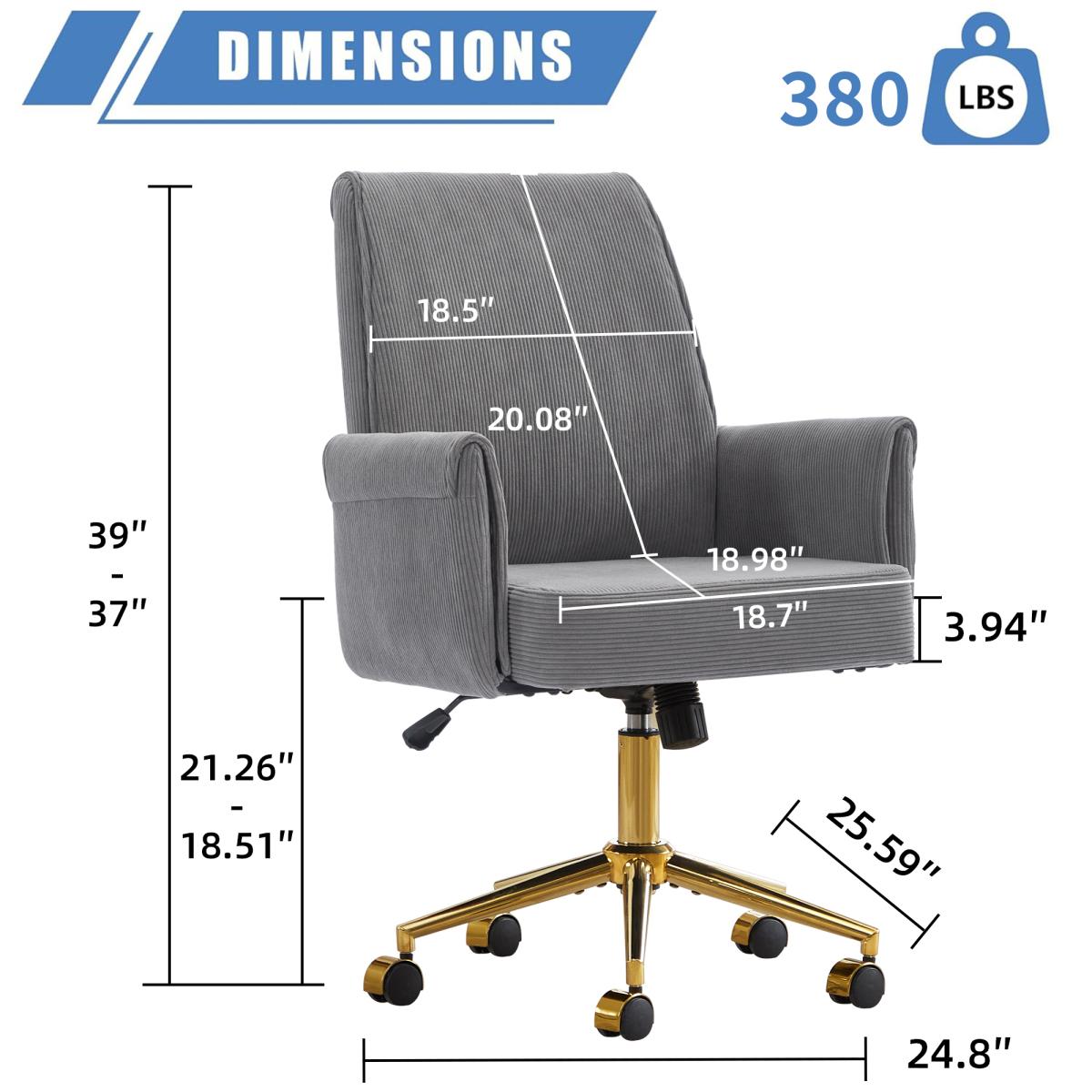AobtkelMid-back liftable office chair, striped fabric, and ergonomically designed, is an excellent choice for working, studying or relaxing. The mid-back design provides a better sitting experience.Gray