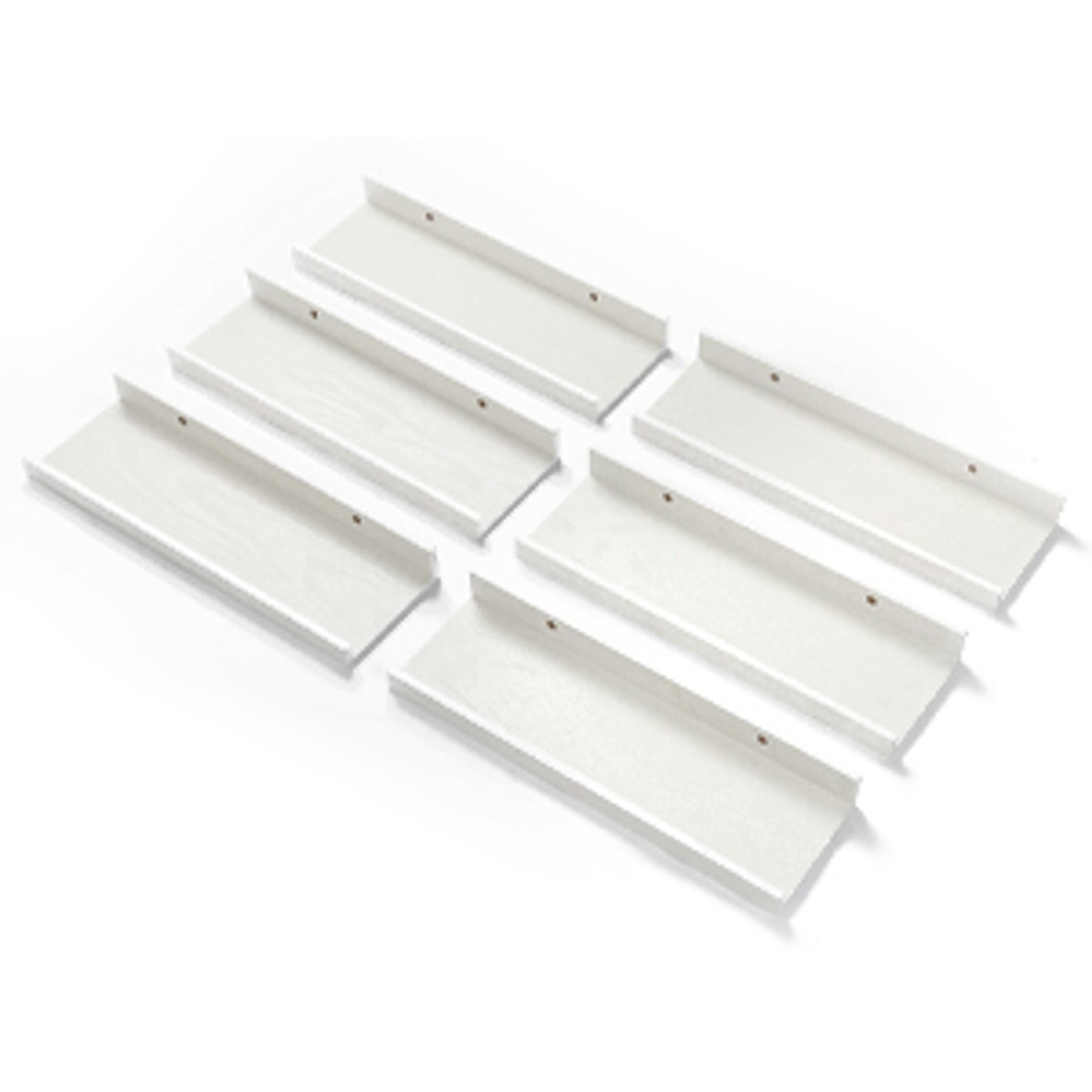 Floating Shelves for Wall, Wall Shelves for Decor Storage Set of 6, Wall Mounted Wood Shelf for Bedroom, Living Room, Bathroom, Kitchen, Picture Ledge Shelf, White
