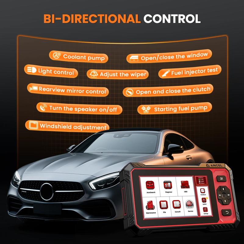 ANCEL DS400 Lite Bi-directional Car Diagnostic Scan Tool OBD2 Scanner ECM/TCM/ABS/SRS Code Reader Scan Tools, 7+ Reset Services Mechanic Tools,FCA  AutoAuth,Lifetime Free Update,Car Accessories,Car Stuff,utomotriz escaner para carros