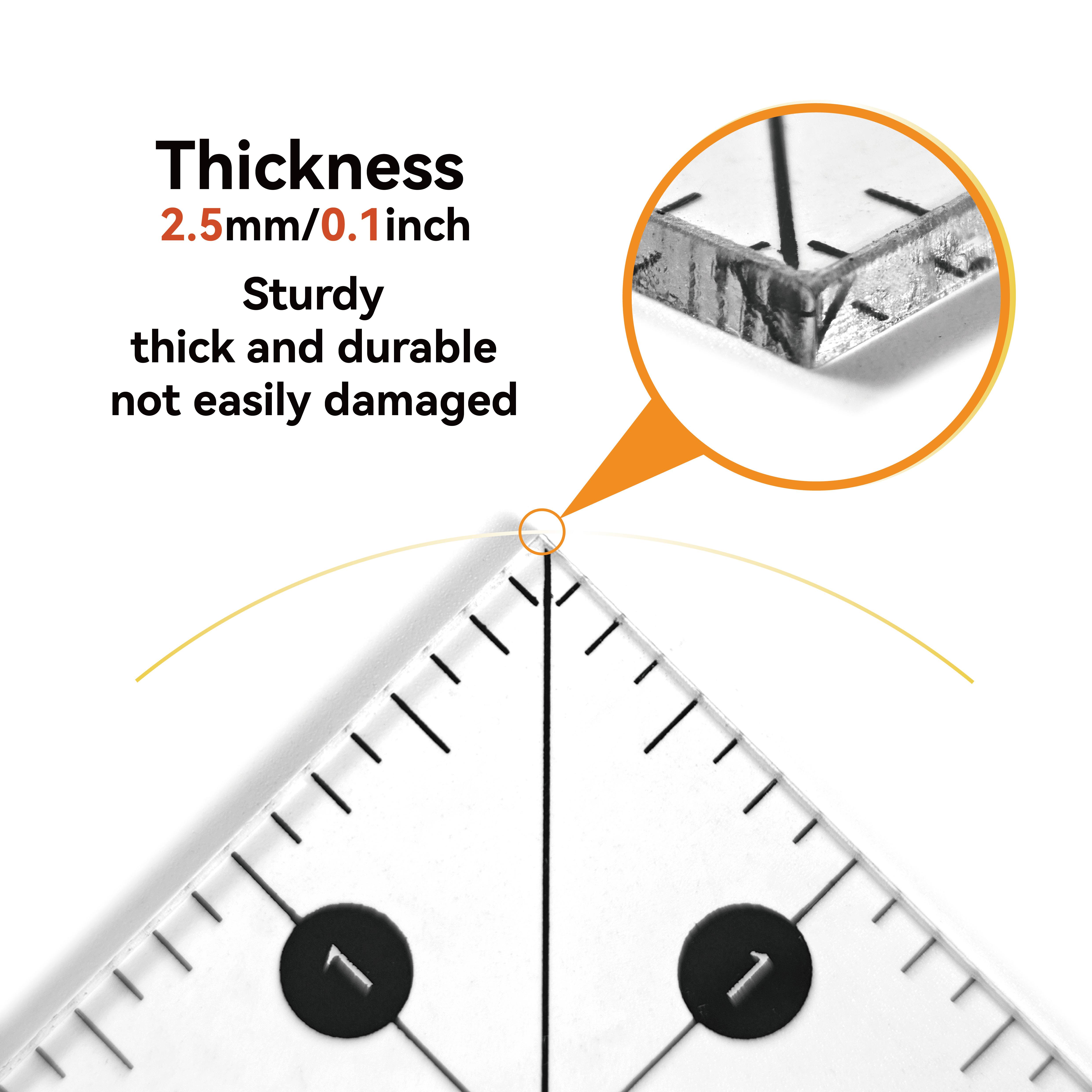 Acrylic Quilting Ruler Template, Sewing Patchwork Guide, DIY Craft Tool, Multiple Sizes for Quilting, Handmade Projects, Fabric Making