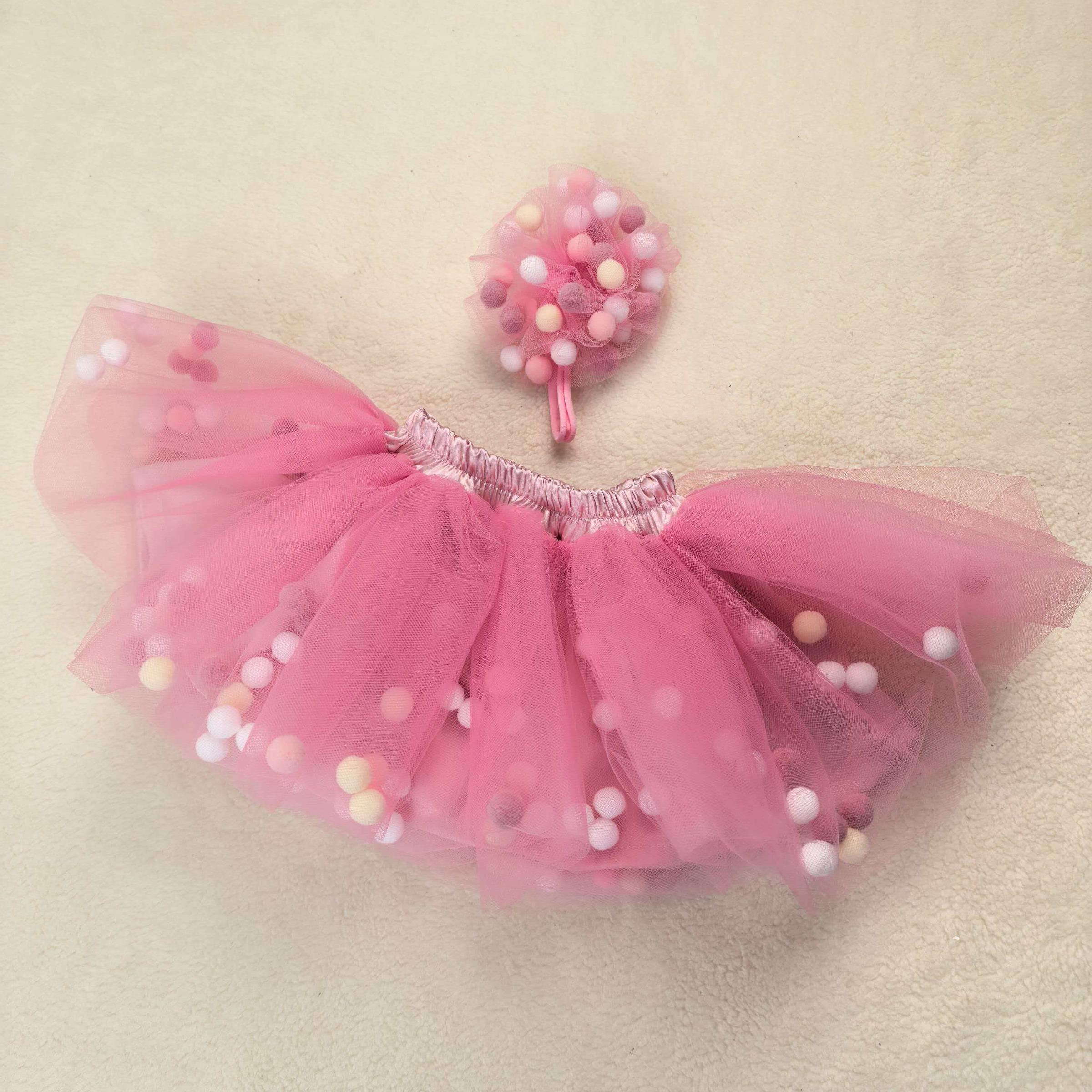 Newborn Photography Princess Dress Set, Cute Multicolor Puffy Skirt, Baby Photo Shoot Costume, Doll Dress, Studio Shooting Clothing