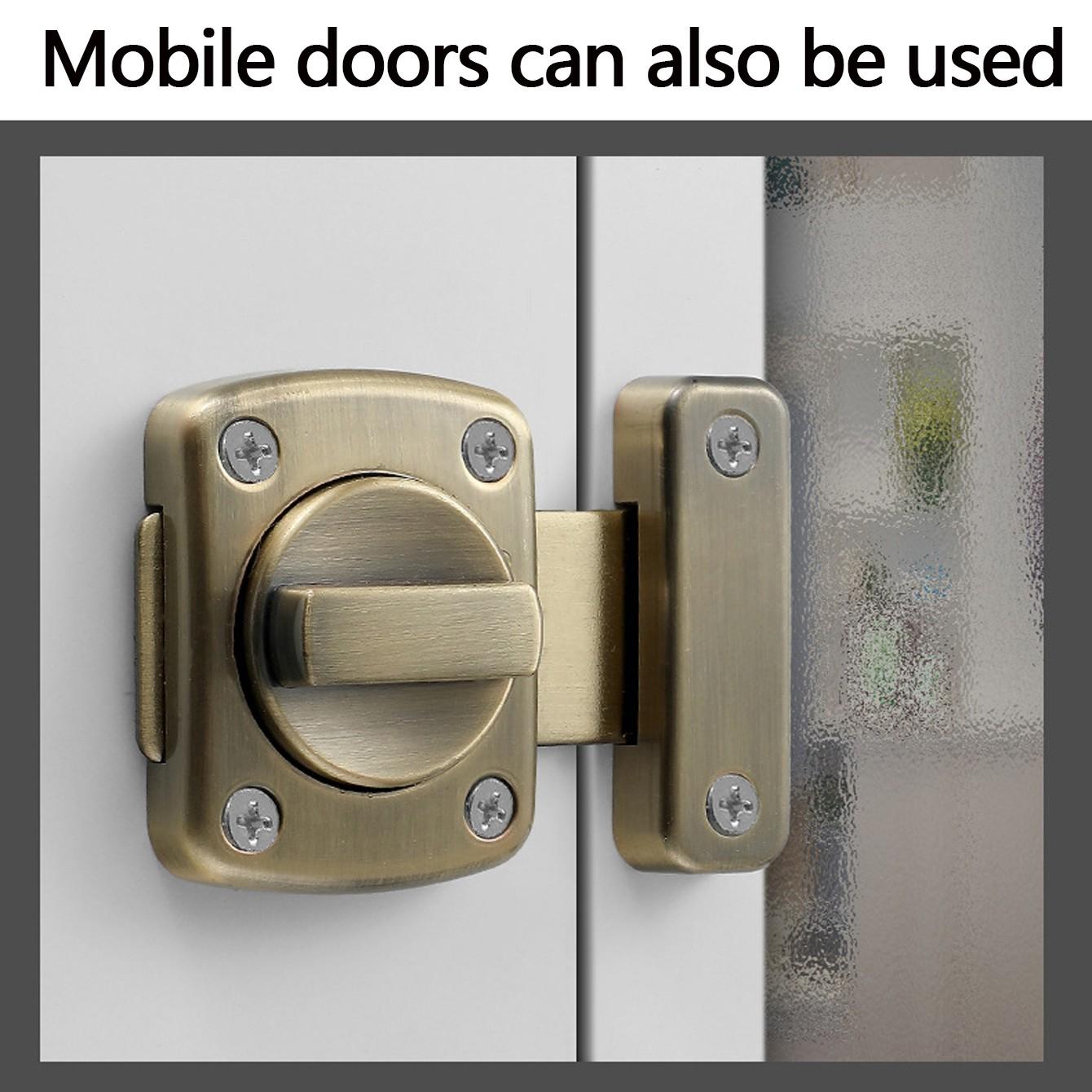 Door Bolt Latch Door Lock Safety Catch, Bathroom Bedroom Door Security Hook, Wall Mounted Door Keeper, Secure Door Fastener