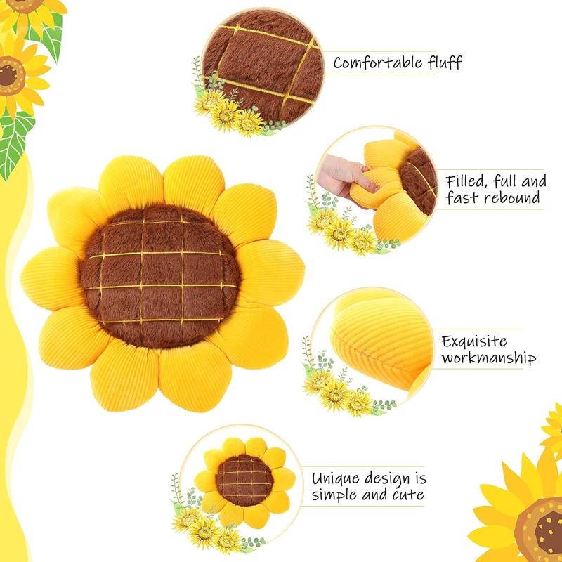 Sunflower Design Plush Pillow, Soft Stuffed Toy, Cute Plush for Kids and Adults, Comfortable Soft Plush for Home Decor, Home Items Sunflower Design Plush Pillow, Soft Stuffed Toy, Cute Plush for Kids and Adults, Comfortable Soft Plush for Home Decor, Home Items