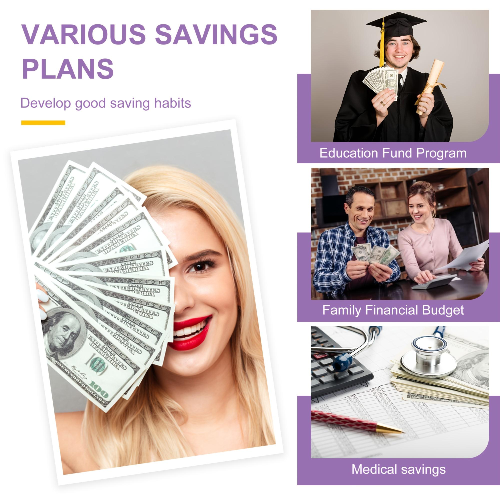 100 Days  Saving Challenge Coin Envelope BudgetStorage Book - Binding Covers With Daily Savings Tracker,Habit-Forming System, And Cash Savings Goal Of $5050Develop A Consistent Savings Habit