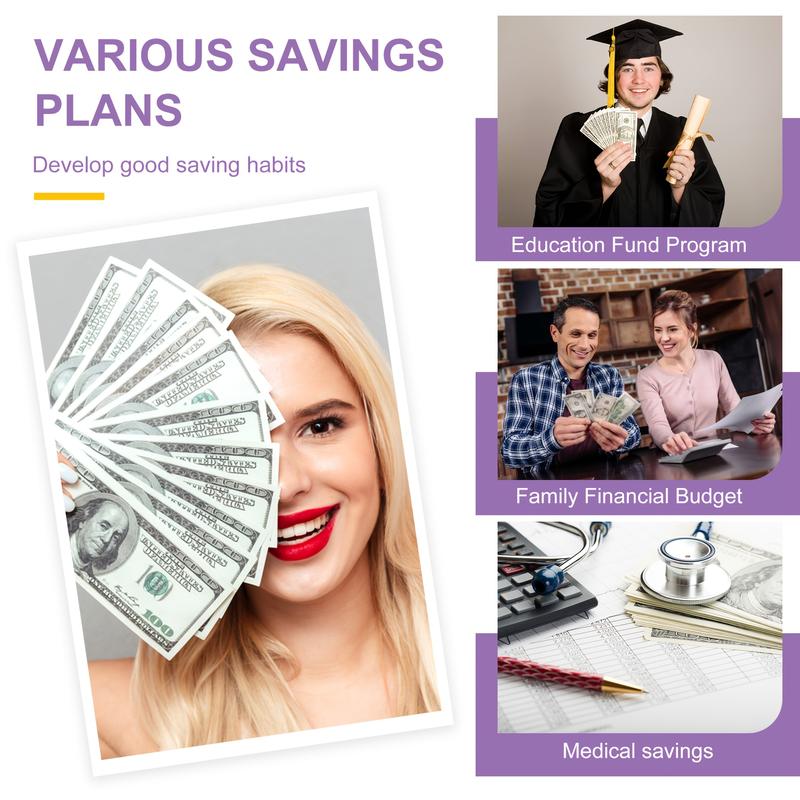 100 Days  Saving Challenge Coin Envelope BudgetStorage Book - Binding Covers With Daily Savings Tracker,Habit-Forming System, And Cash Savings Goal Of $5050Develop A Consistent Savings Habit