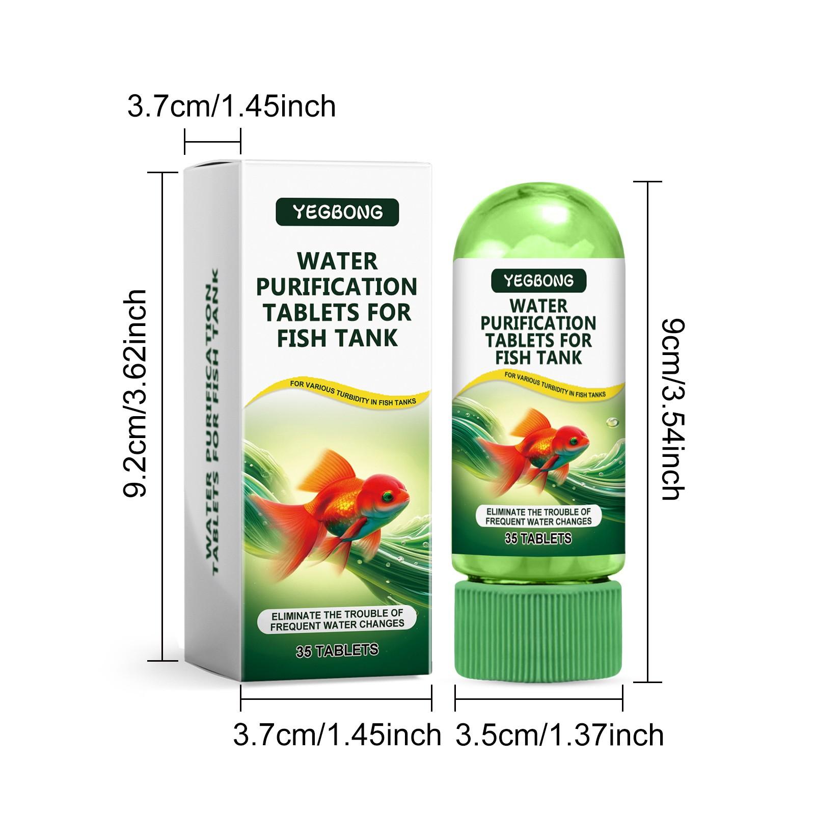 Fish Tank Water Purification Tablets, Aquarium Cleaning Deodorization Algae Removal, Clear Pond Sludge, Essential Fish Pool Care