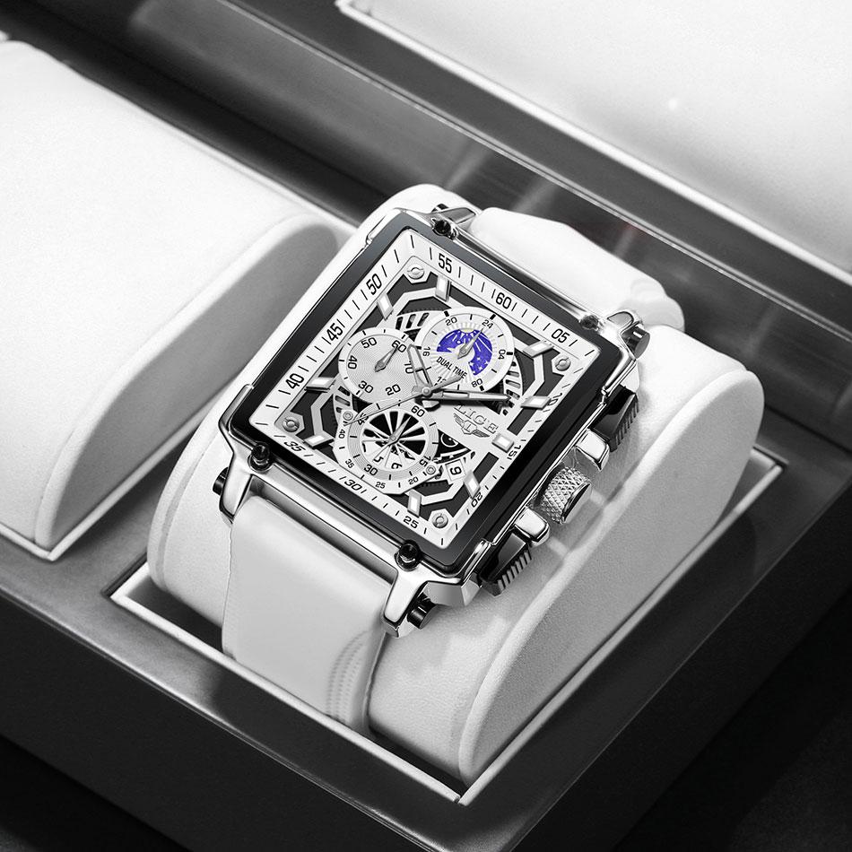 Business Fashion Square Dial Quartz Watch, Fashion Waterproo Luminous Watch for Party, Daily Clothing Decor, Trendy All-match