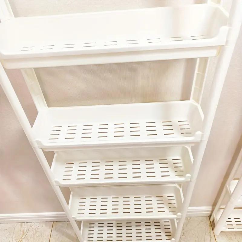 ULTRA-THIN Behind Door Storage Rack - 8-Tier Space Saver for Bathroom & Kitchen! No Drilling, Fits Narrow Gaps, Plastic  (Small Space Essential!) Organiser shoe rack organizer shoe rack organizer