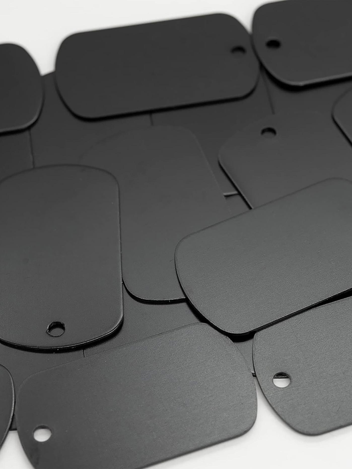 Stainless Steel Blank Labels Pressed Blanks 10 Packs, Durable Labeling Material, Ideal for Customization, High-Quality Stainless Steel