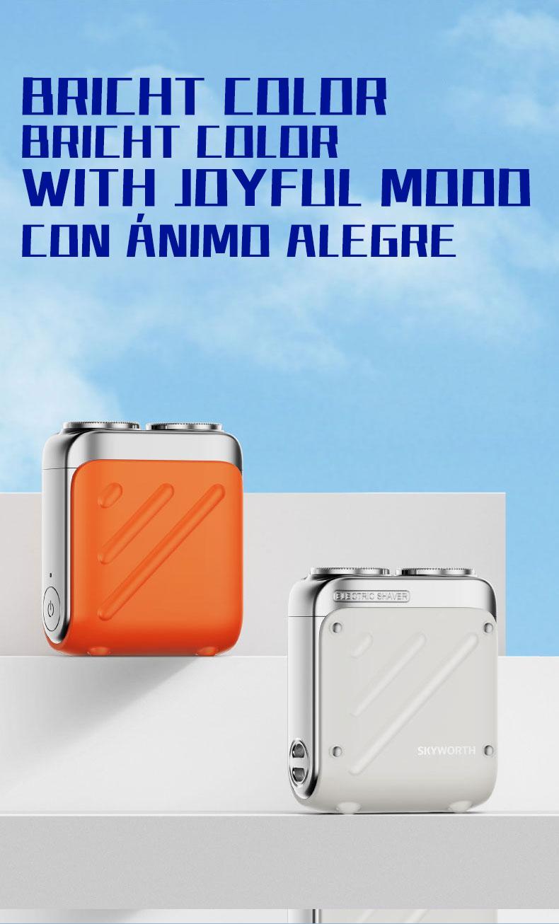 Skyworth Traveller Mini Electric Beard Shaver Upgraded Version Waterproof & Comfortable Double-Ring Magnetic Cutter, Long Lasting for Travel & Daily Use, 2025 New Beard Shaver Fathersdaygift