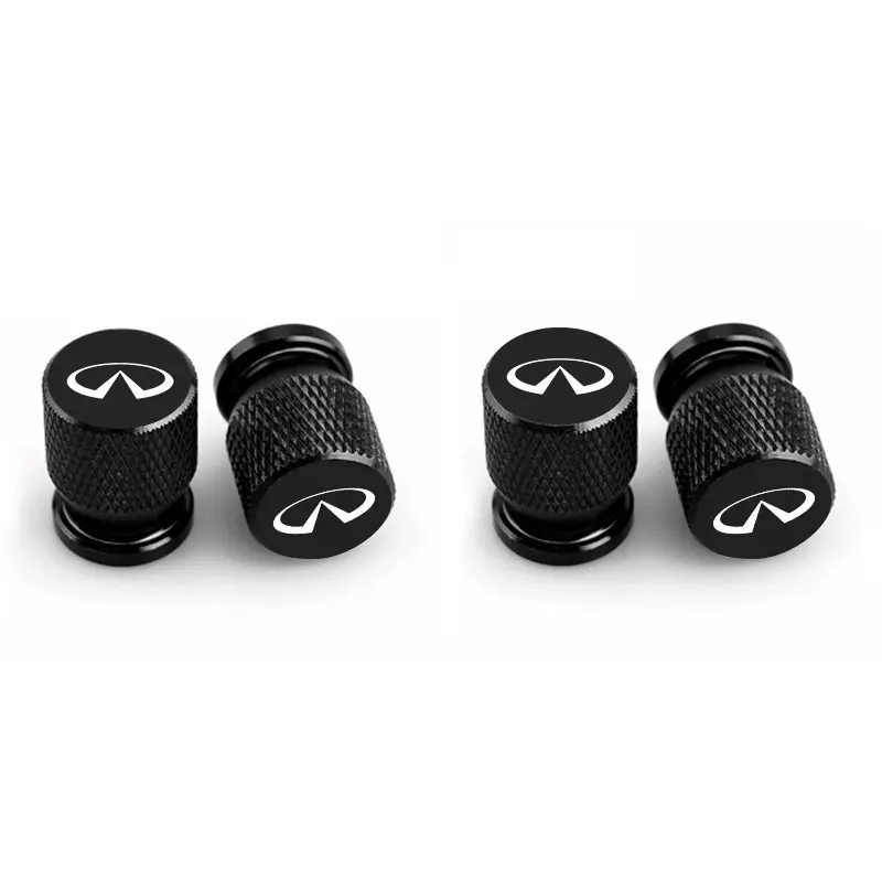 4Pcs Metal Car Wheel Tire Valve Caps Tyre Stem Covers Airdust Waterproof Accessories For Infiniti Q50 FX35 Q30 G37 Q70 QX70 G35 Q60 QX50 QX60 QX30