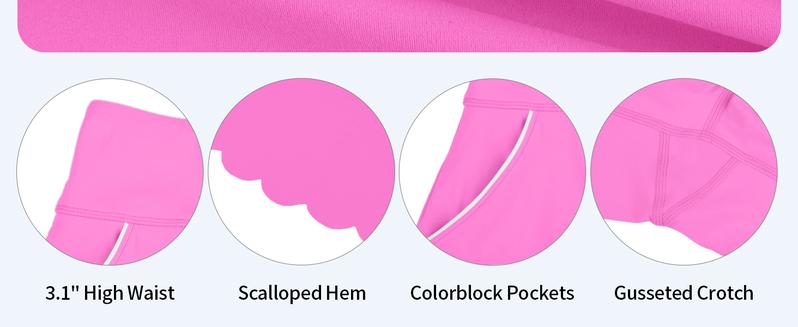 ATTRACO Tennis Skirts for Women with Shorts and Pockets Scalloped Athletic Golf Skorts