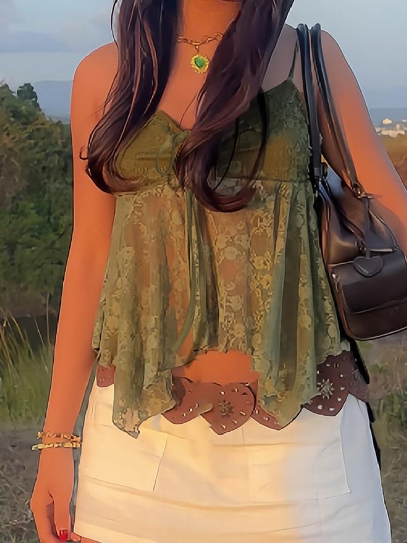 Women's Cami Top, Casual Fashion Sleeveless Top for Summer, Women's Clothing for Daily Wear