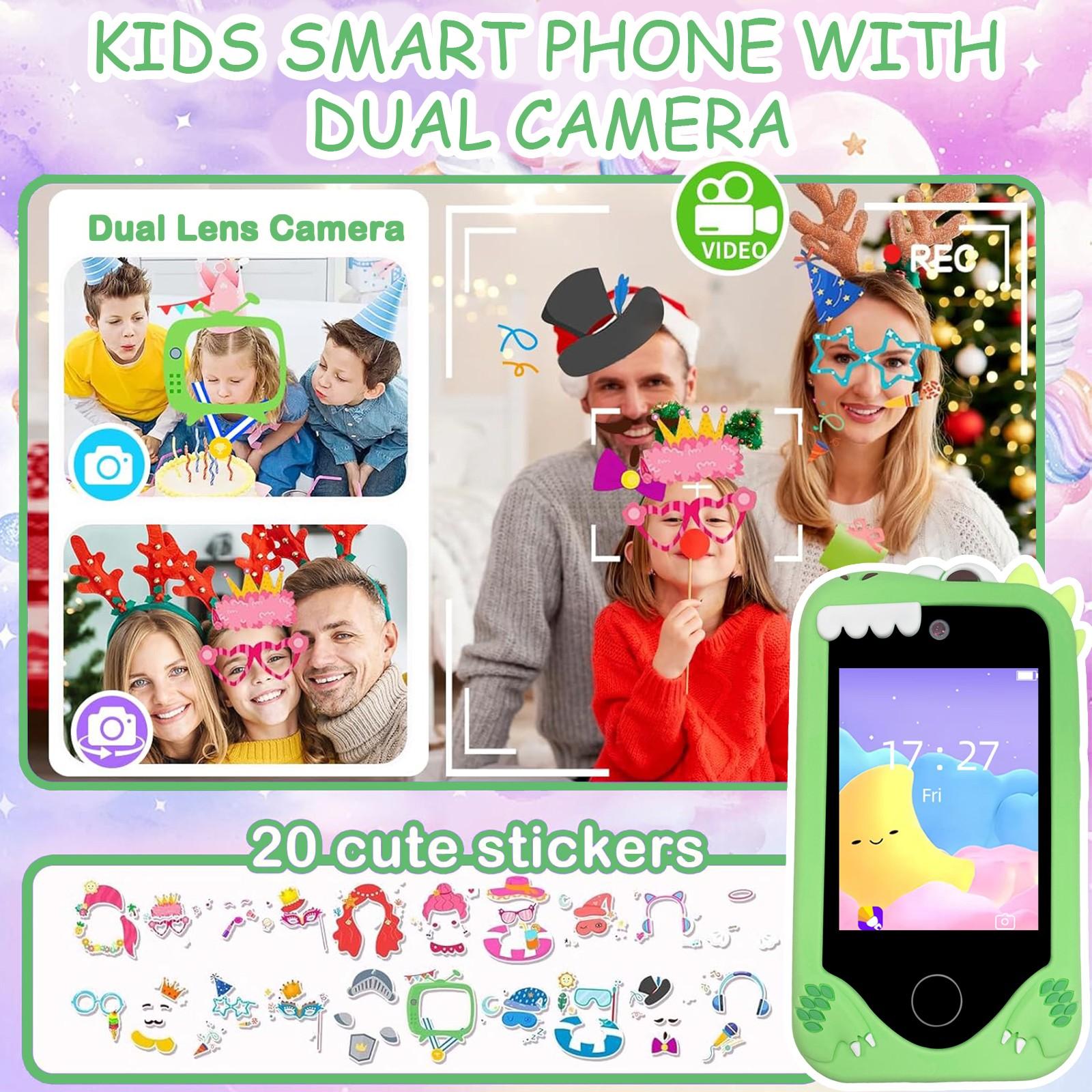 Kids Smart Phone Interesting Learning Toy With Dual Camera HD Touch Screen Music Player And Multiple Game Options Excellent Birthday Gift