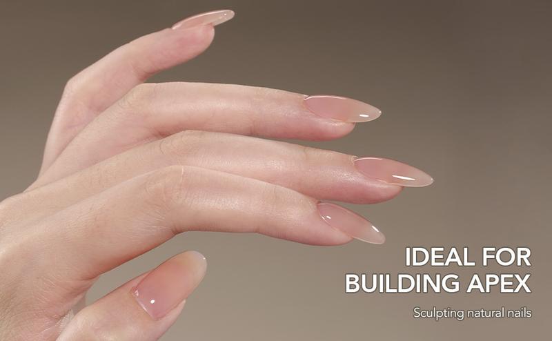 GAOY 30g Builder Base, Clear Nail Builder Gel, 2-in-1 Soak Off UV Gel for Nail Strengthening and Building, UV Light Cure