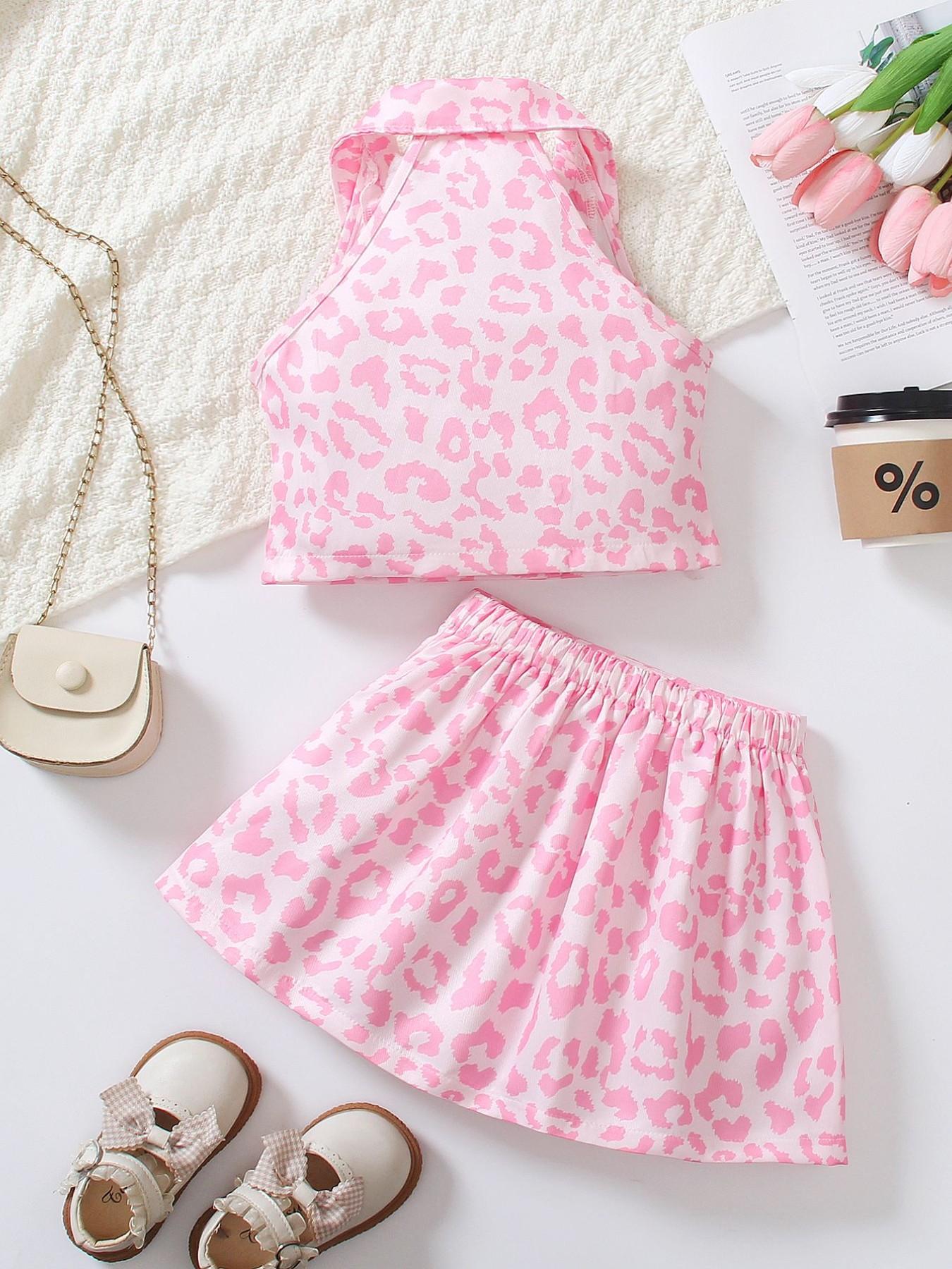 Barbiecore Outfit! Toddler Pink Leopard Blazer & Skirt Set