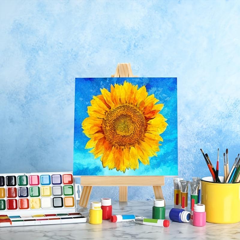 Mini Canvas Set 16pcs/18pcs, Small Art Canvas with Mini Easel, 4x4 Inch Artist Canvas for Adults Kids Party Craft Activities