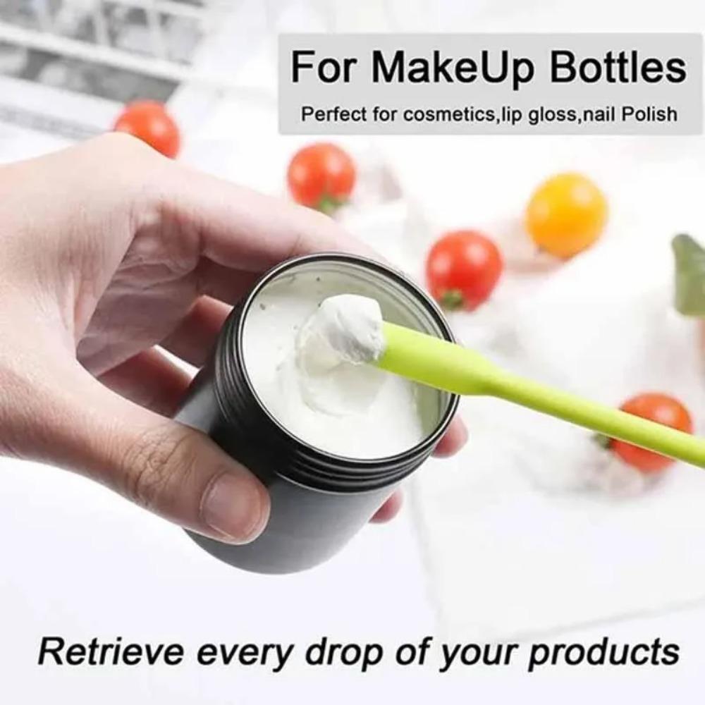 Multifunctional Silicone Scraper Spatula: Kitchen Baking Tool, Non-Slip Cooking Utter, Cosmetic Scoop, Portable Jam Jar Cleaner, No-Residue Dishwasher Safe Design, Effortless & Efficient Dual-Use Scraper, Kitchen Cooking Accessories