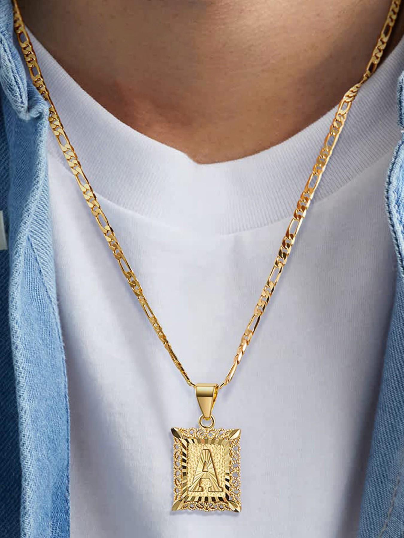 Initial Letter Pendant Necklace, Unisex Initial Jewelry, Unique Gift for Graduation, Fashionable Statement Piece, A-Z Letters Available