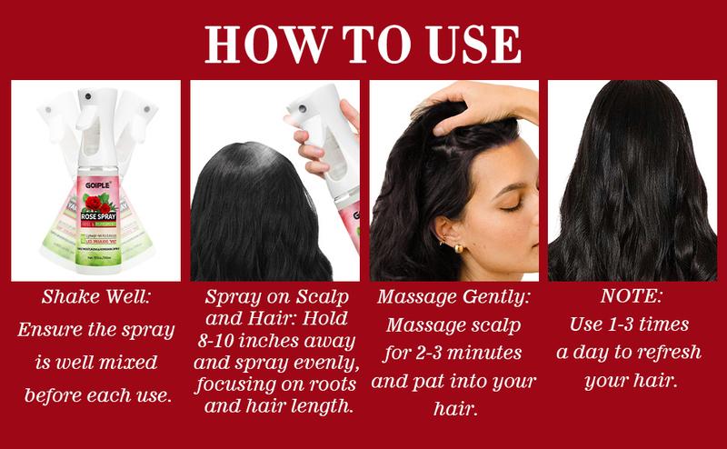 Hydrating Rose Water Loc Spray for Dreadlocks Moisturizing Scalp Spray Soothes Refreshes and Prevents Dryness with Peppermint Castor Oil Moisture