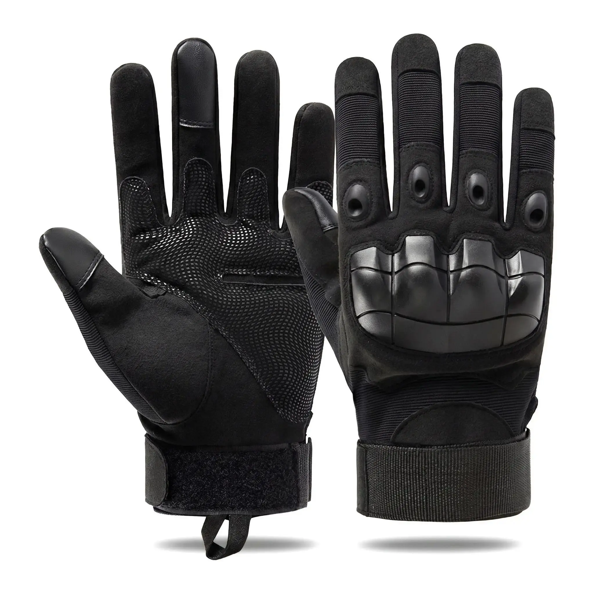Tactical Full Finger Gloves, Touchscreen, Breathable, Non-Slip Outdoor Gloves for Motorcycle Riding, Cycling, Hiking, Camping, Training, Men & Women