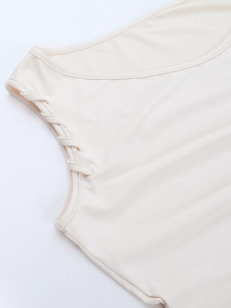 Women's Eyelet Lace-Up Off-Shoulder Top & Skirt Set, Casual Summer, Elegant Design, Perfect for Daily Wear