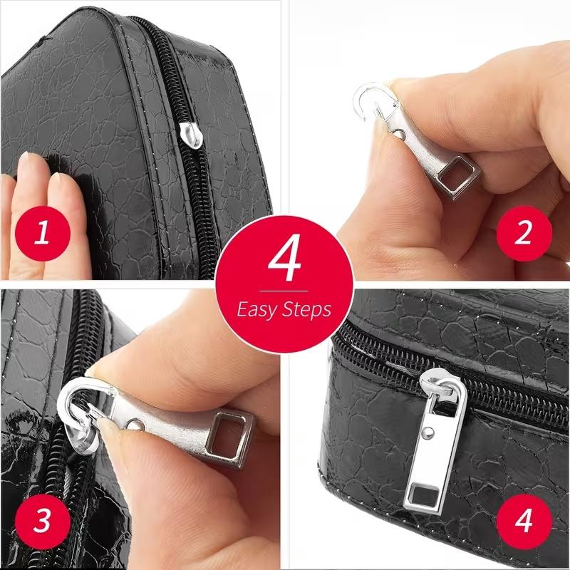 Durable Metal Zipper Replacement Parts, Universal Fit Fixing Accessories for Bags Luggage Clothes, Easy Install Repair Kit