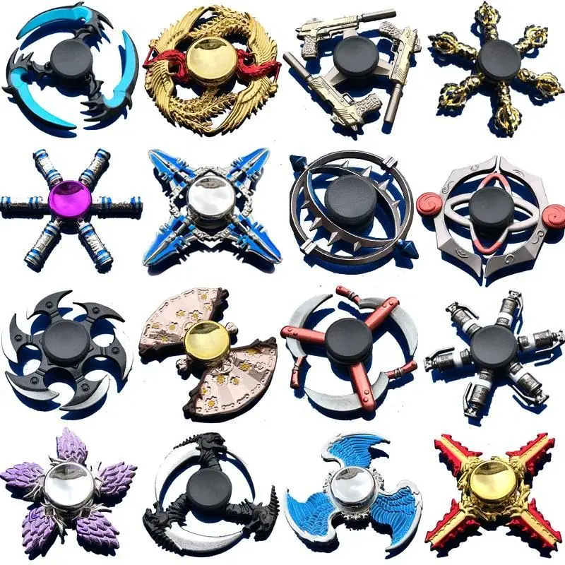 Fidget Spinner Anime Game Cartoon Fingertip Gyroscope Metal Zinc Alloy Mute Hand Spinner Smooth Electroplate Stress Relief Toys