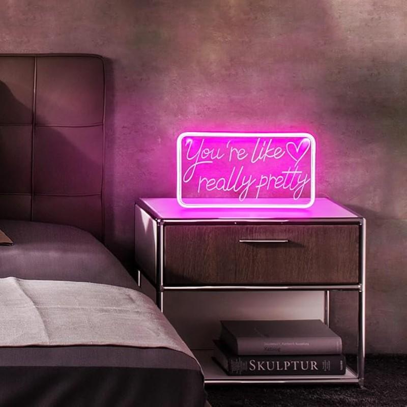 Wall Decor Neon Sign LED Neon Sign Aesthetic Room Decoration Suitable for Teenage Girls Neon Name Sign for Bedroom Hair Salon Wedding Party