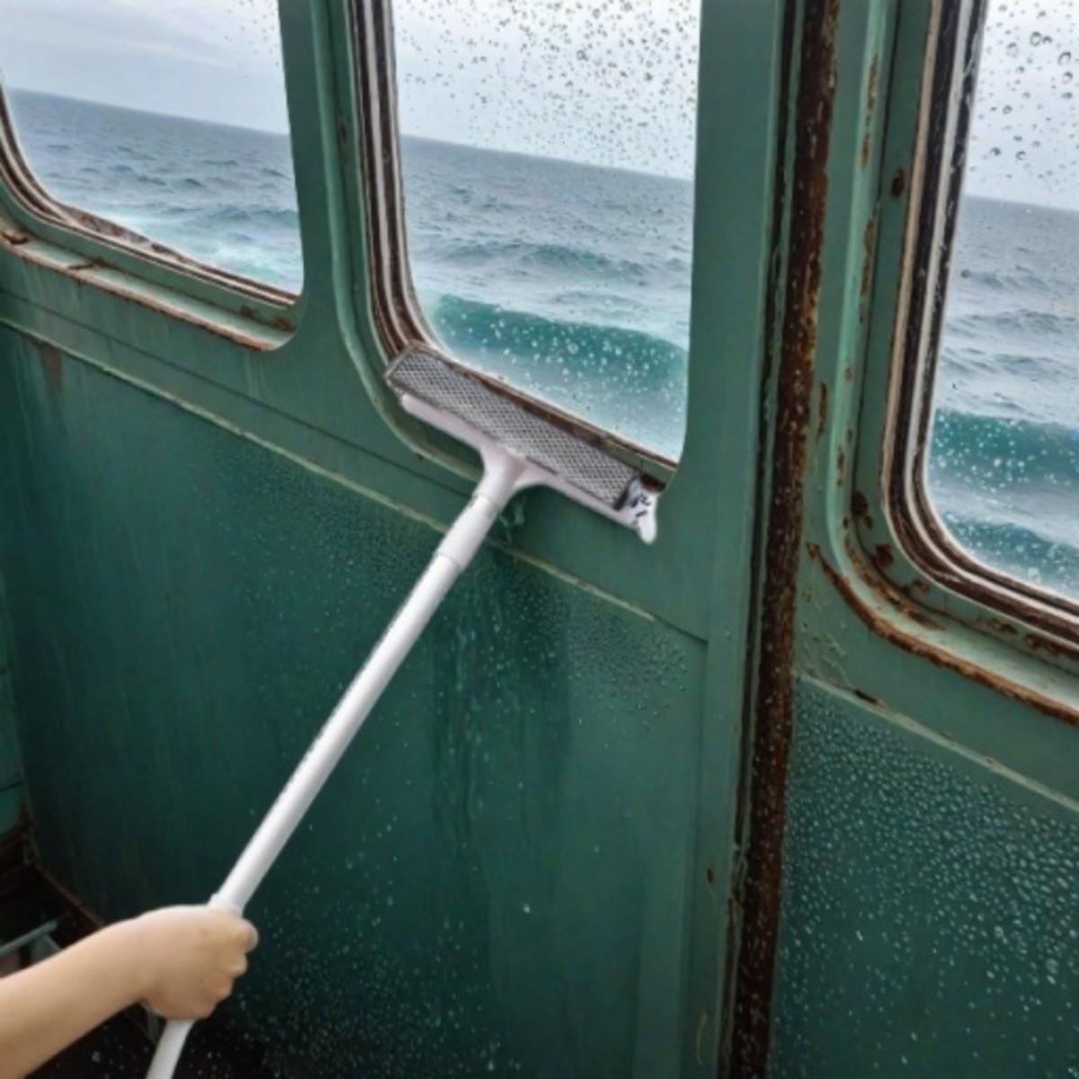 Adjustable Extendable Dual-Sided Window Brush, Efficient Glass & Frame Cleaner Tool, Multifunctional Window Cleaning Brush