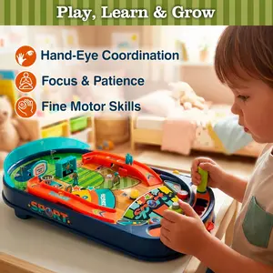 Kids Pinball Machine Tabletop Arcade Game with Obstacles Pull-Rod Launcher Flippers Scoring Targets Pins & Mini Hoop, 1-2 Player Mini  Pinball for Kids Ages 3+ pinball machine pinball pinball machine full size mini arcade machine pinball machine for kids