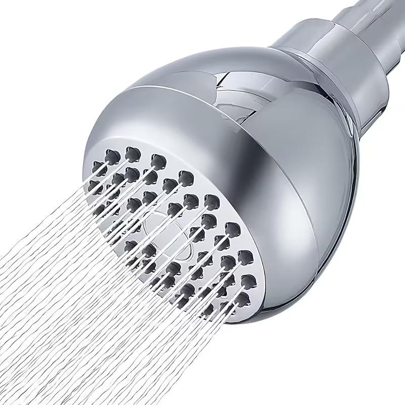 Shower Head 360 Degree Rotating Self-Cleaning Nozzle, Water Saving Flow Optimizer, Easy Installation Rustproof Abs, Adult Elderly Spa Shower